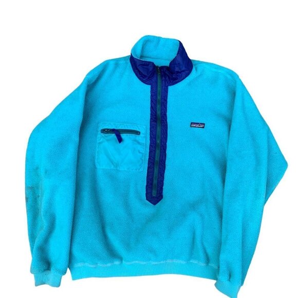 VINTAGE Patagonia Fleece Synchilla Half Zip Sweater XL - Picture 2 of 11